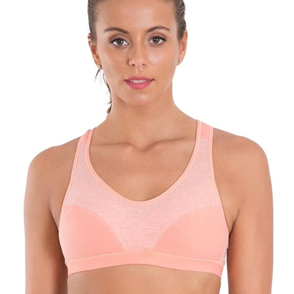 Jockey Peach Pink Sports Bra, S 30B-32B